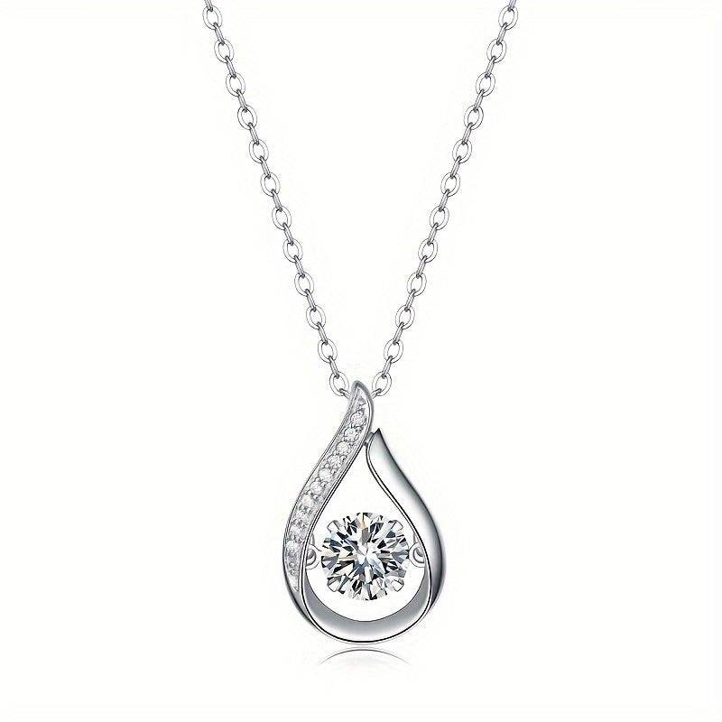 1ct Silvery Clavicle Necklace – Timeless Elegance for Love and Special Moments!