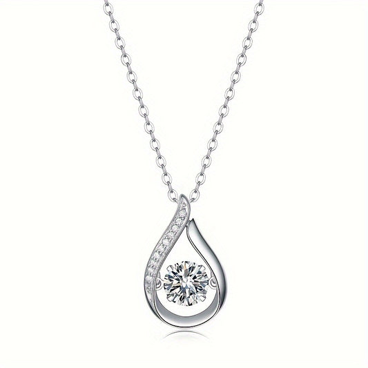 1ct Silvery Clavicle Necklace – Timeless Elegance for Love and Special Moments!