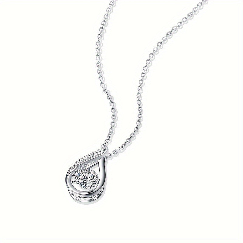 1ct Silvery Clavicle Necklace – Timeless Elegance for Love and Special Moments!