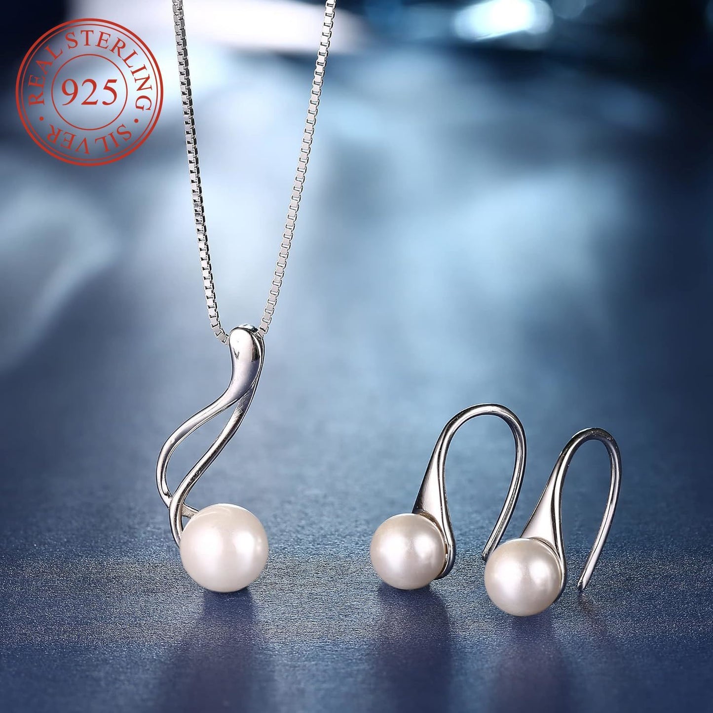 MILACOLATO 3-Piece Sterling Silver Pearl Jewelry Set – Elegant Freshwater Pearls for Every Occasion!