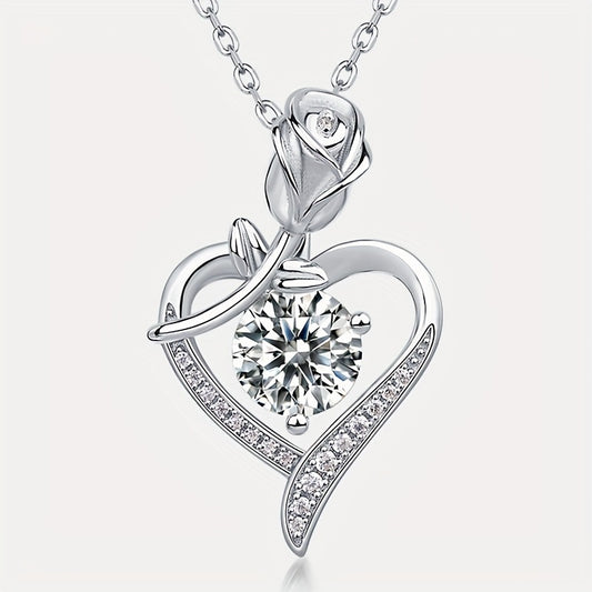 Sparkling S925 Moissanite Love Pendant – A Gift of Timeless Romance for Women & Mothers!