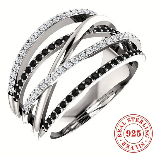 Vintage-Inspired 925 Sterling Silver Ring – Sparkling Elegance for Weddings & Parties!