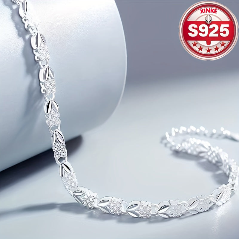 Retro Elegance: 925 Sterling Silver Bracelet – Timeless Style for Daily Wear & Valentine’s Day Gifts!