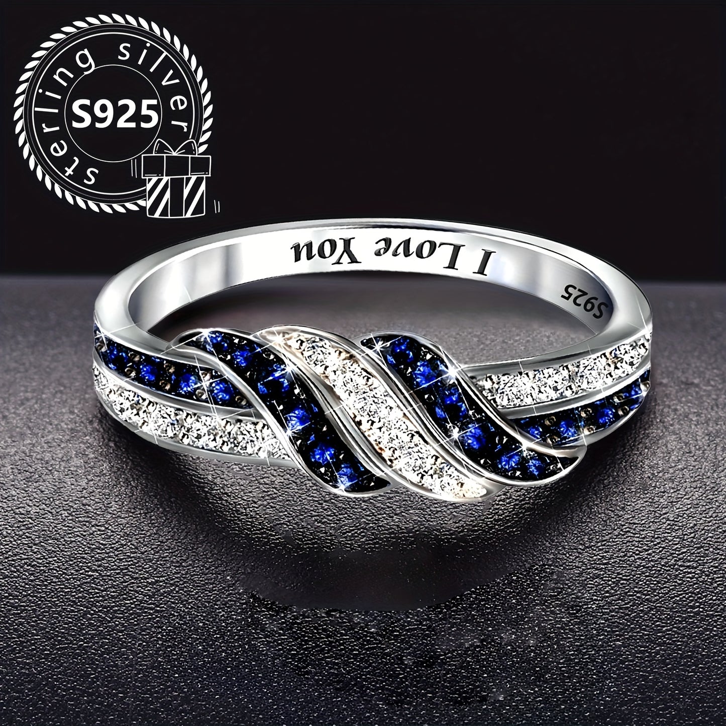 Elegant Twisted 925 Sterling Silver Ring – A Timeless Symbol of Forever Love!