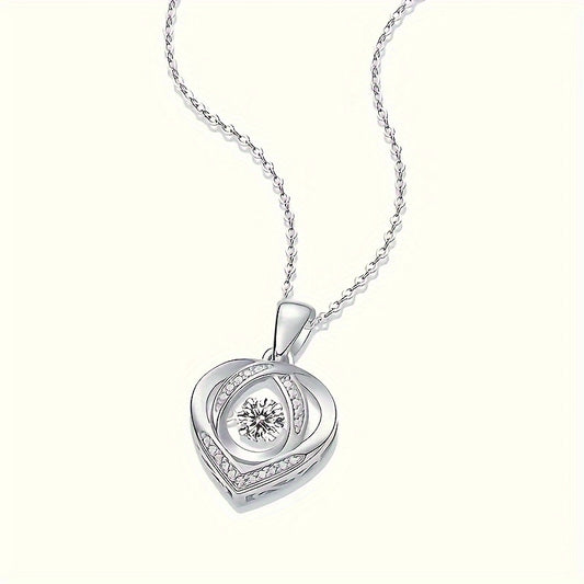 Luxury S925 Sterling Silver Moissanite Pendant Necklace – The Ultimate Gift for Her!