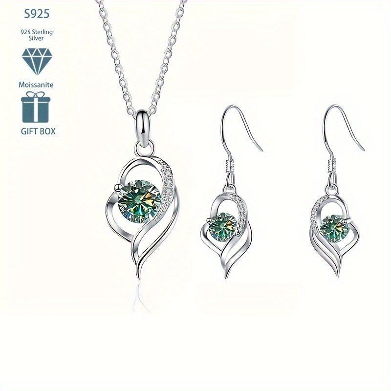 Tancise Moissanite Heart Jewelry Set – The Perfect Blend of Elegance & Love for Every Occasion!