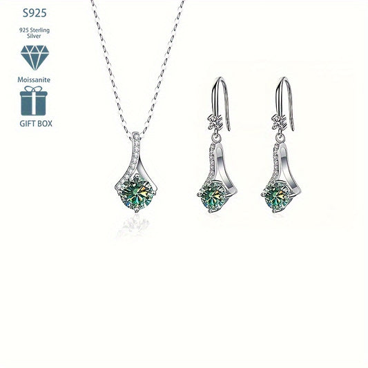 Dazzle in Style: 925 Sterling Silver Human-Shaped Moissanite Jewelry Set – The Perfect Gift for Every Occasion!