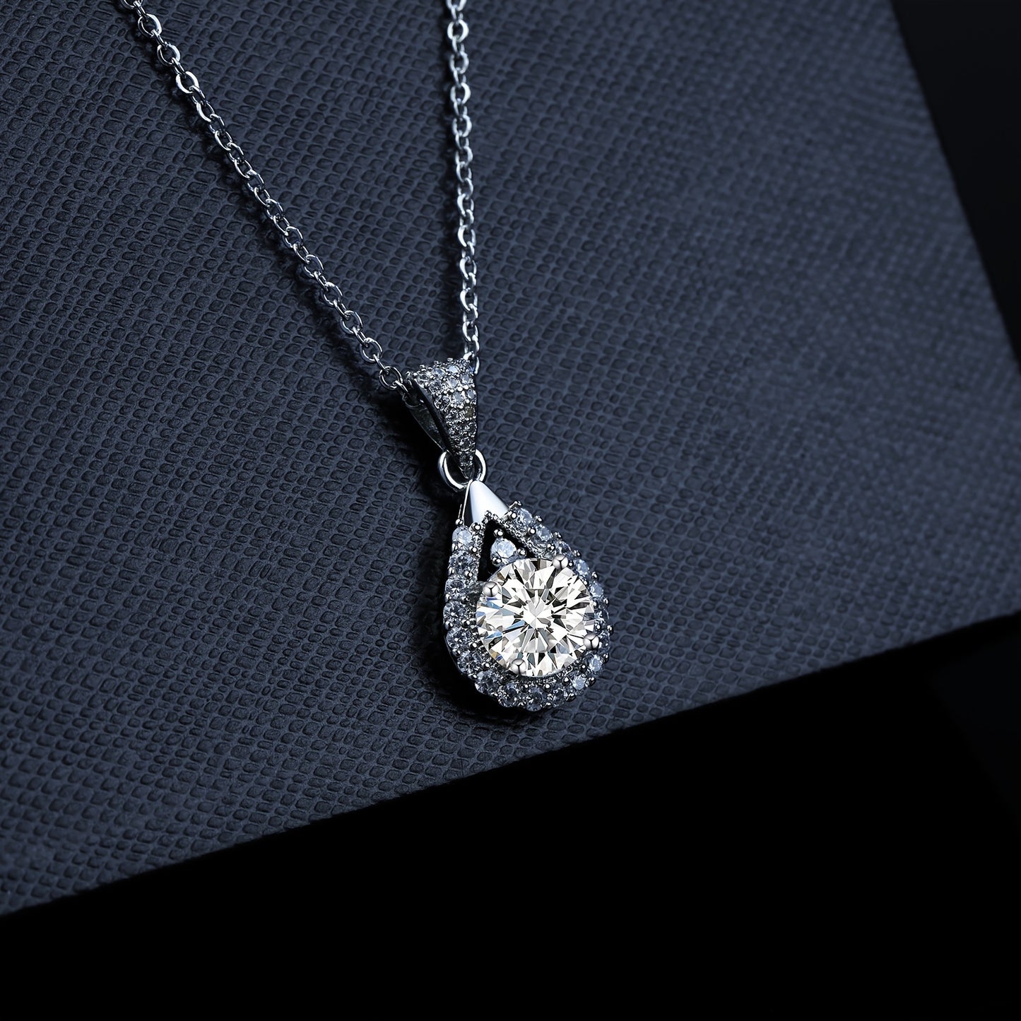 925 Sterling Silver Teardrop Moissanite Necklace – The Ultimate Elegant Gift for Her