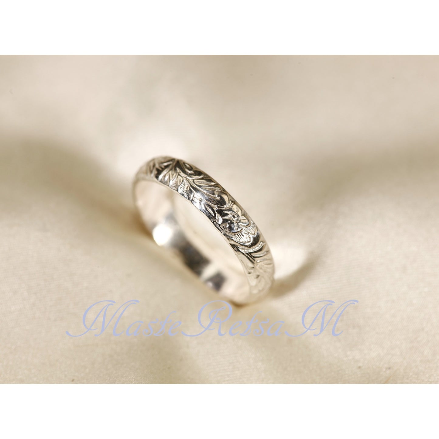 Vintage Floral Sterling Silver Ring – Handmade Elegance for Men and Women!