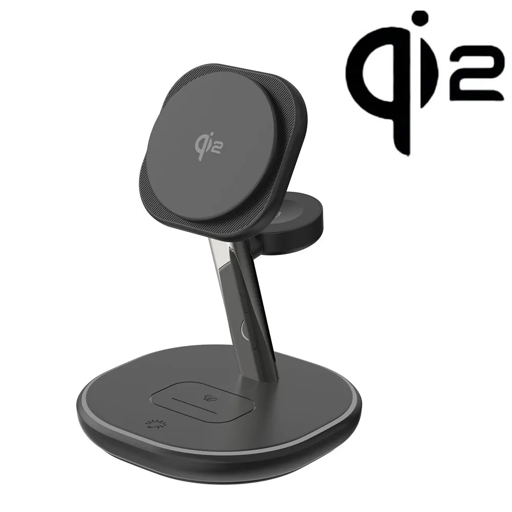 3 in 1 Wireless Charger Qi2 15W For iPhone 16 15 14 13 12 Fast Charging Station For Apple Watch 9 8 7 6 5 for Airpods pro stand