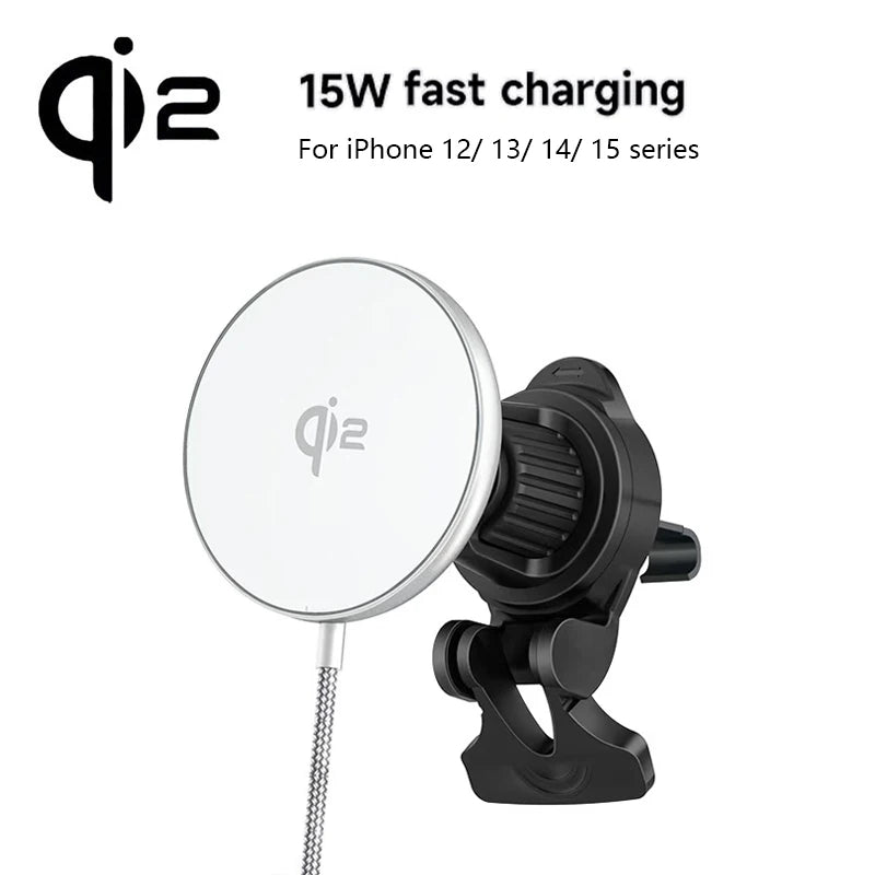 Magnetic Wireless Charger Qi2 15W Fast Charging For iPhone 12 13 14 15 16 Pro Max Air Vent Car Phone Holder Charger Stand Sation