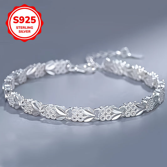 Boho Chic 925 Sterling Silver Leaf Bracelet – Vintage Style for Daily Wear & Perfect Gifts!